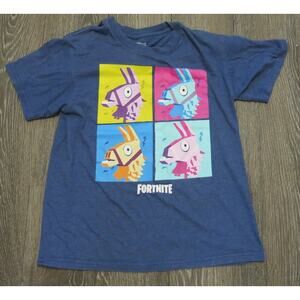 FORTNITE LLAMA Character T Shirt Size M Men Blue  Anime Gaming Loot Llama